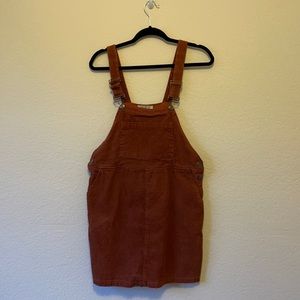 Corduroy overall dress with pockets!